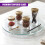 GEEZY GEEZY Glass rotating tray Turntable, Rotating Cake Decorating Table Serving Plate, 25 cm 8
