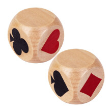 2 Stück Doppeltrumpf-Markierungswürfel aus Holz für Brettspiele