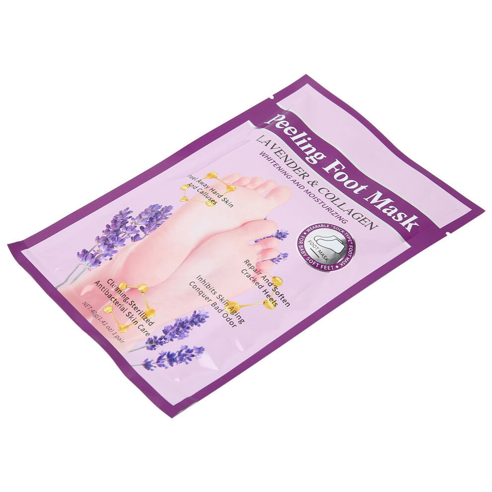 Lavender Collagen Foot Peel Mask - Softening, Moisturizing & Dead Skin Removal, 40G