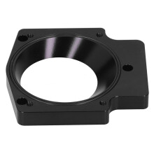 Aluminum 4in Intake Manifold Throttle Body Spacer for GM LS1 LS2 LS6 LSX Black