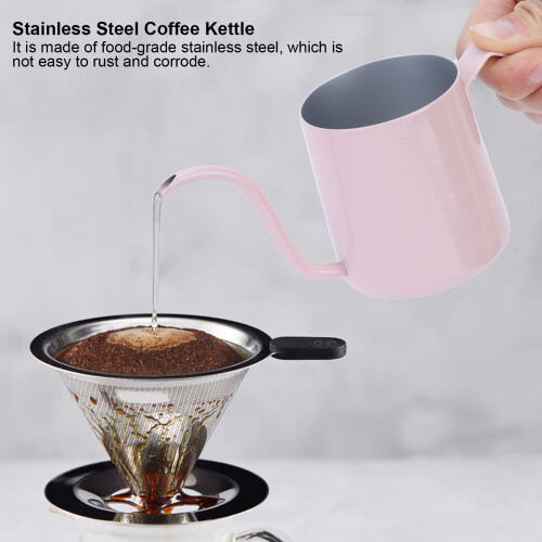 Mini 240ml 304 Edelstahl Milchaufschäumtopf mit gebogenem Griff für Kaffee 2