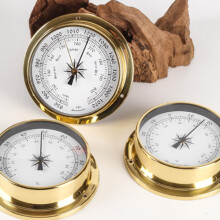 Thermometer, Muurbevestigde Tester Koperen Behuizing Marine voor Weerstation, Muurbevestigde Boot met Thermometer, 115 mm