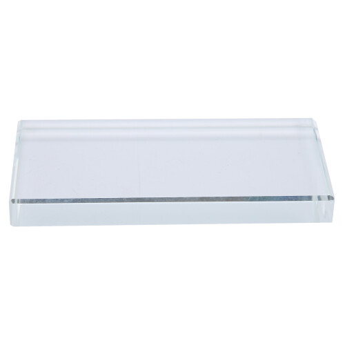 Nail Art Palette Glass with Glue Holder Rectangular 15cm Makeup and Lash Tool 1