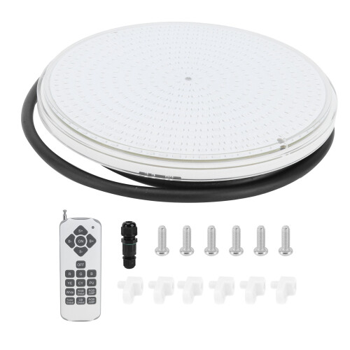 RGB Underwater Pool Light 17.5x17.5x2.5cm Waterproof 12V 1