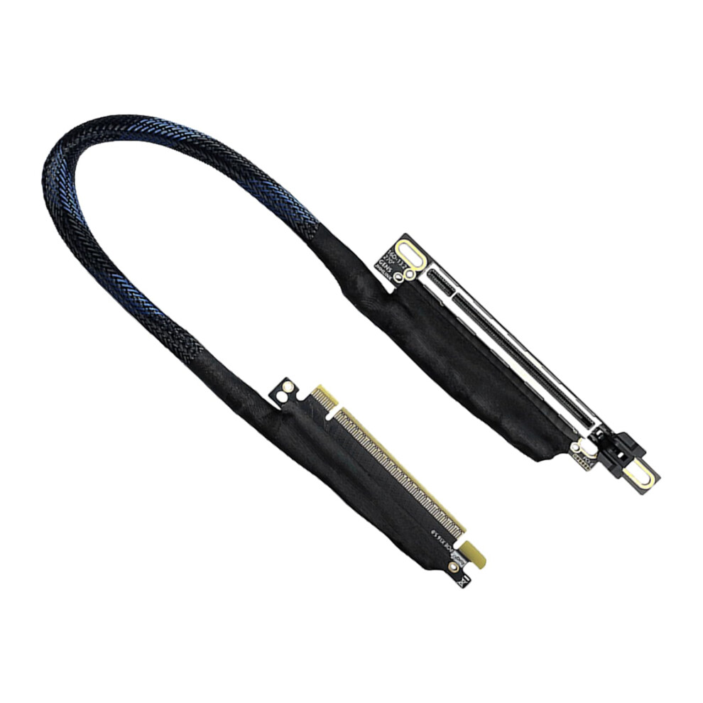 Pcie 5.0 X16 Riser Cable 270 Left Angled Braided Gpu Extension Cord For Stable Speed Data Transfer 9073542777151