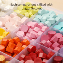 600 Pcs Multi-Color Wax Seal Beads with Storage Box for Envelopes & Invitations