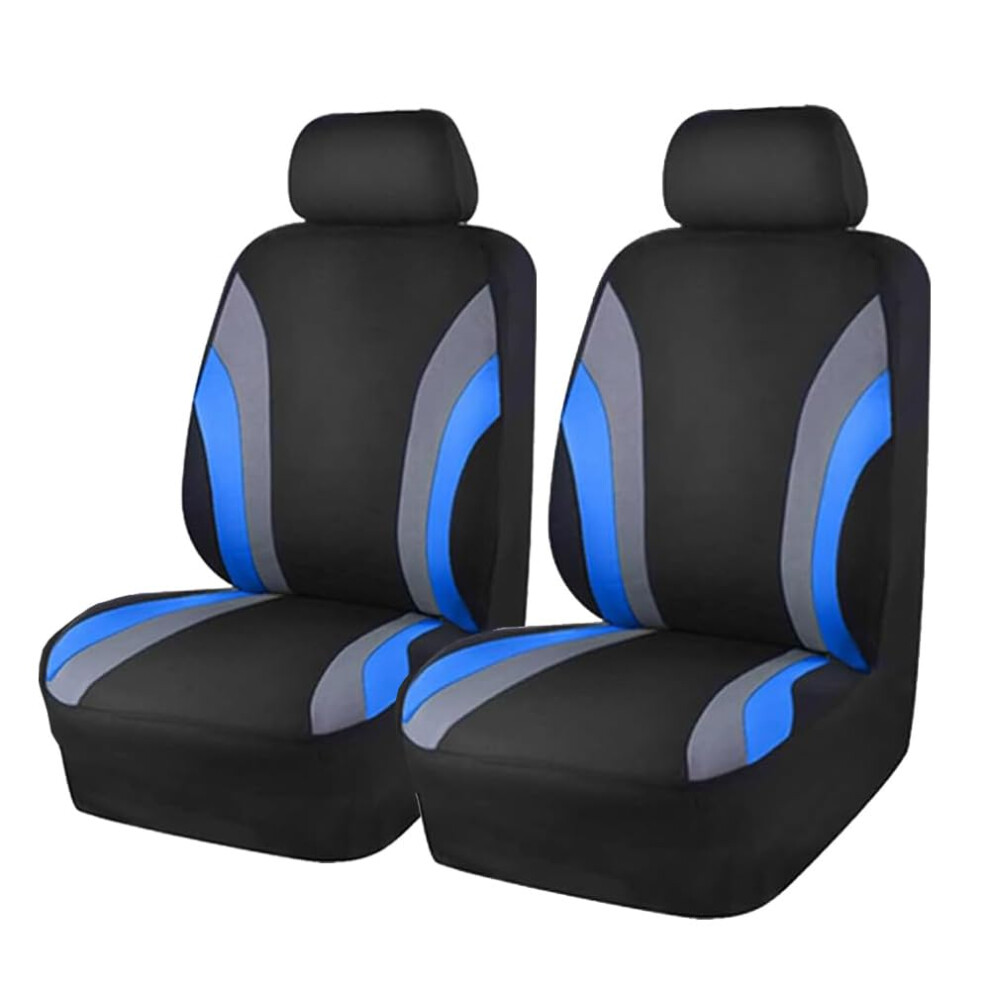 Car Seat Covers Universal Fit For Acura Zdx 2010Â2013, Front Seat Protector Set, AllâSeason Comfort Black/Blue 9330225094685