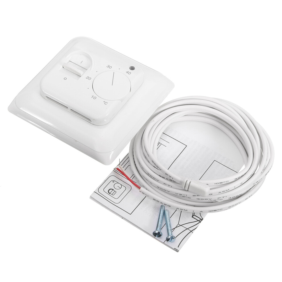 Mechanical Floor Heating Thermostat 230V 16A With Floor & Temp Sensor Switch 7891391417644