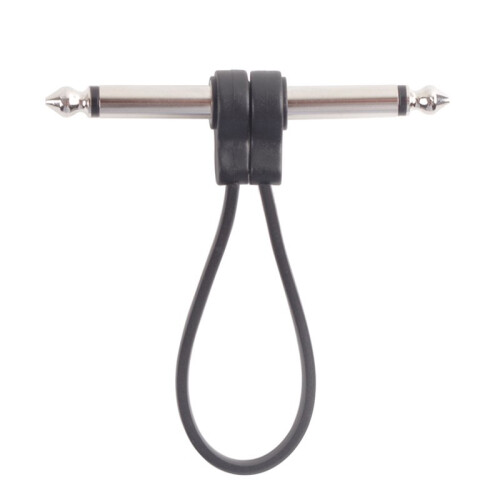 12 Packs 16cm Guitar Effect Pedal Flat Patch Cables Instrument Guitar Pedal Cable Connectors Patch Cable Black 2
