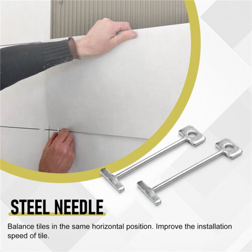 200Pcs Tile Leveling System for Tile Laying Reusable Steel Needles Flooring Replaceable Pin Tiling Construction Tools 1