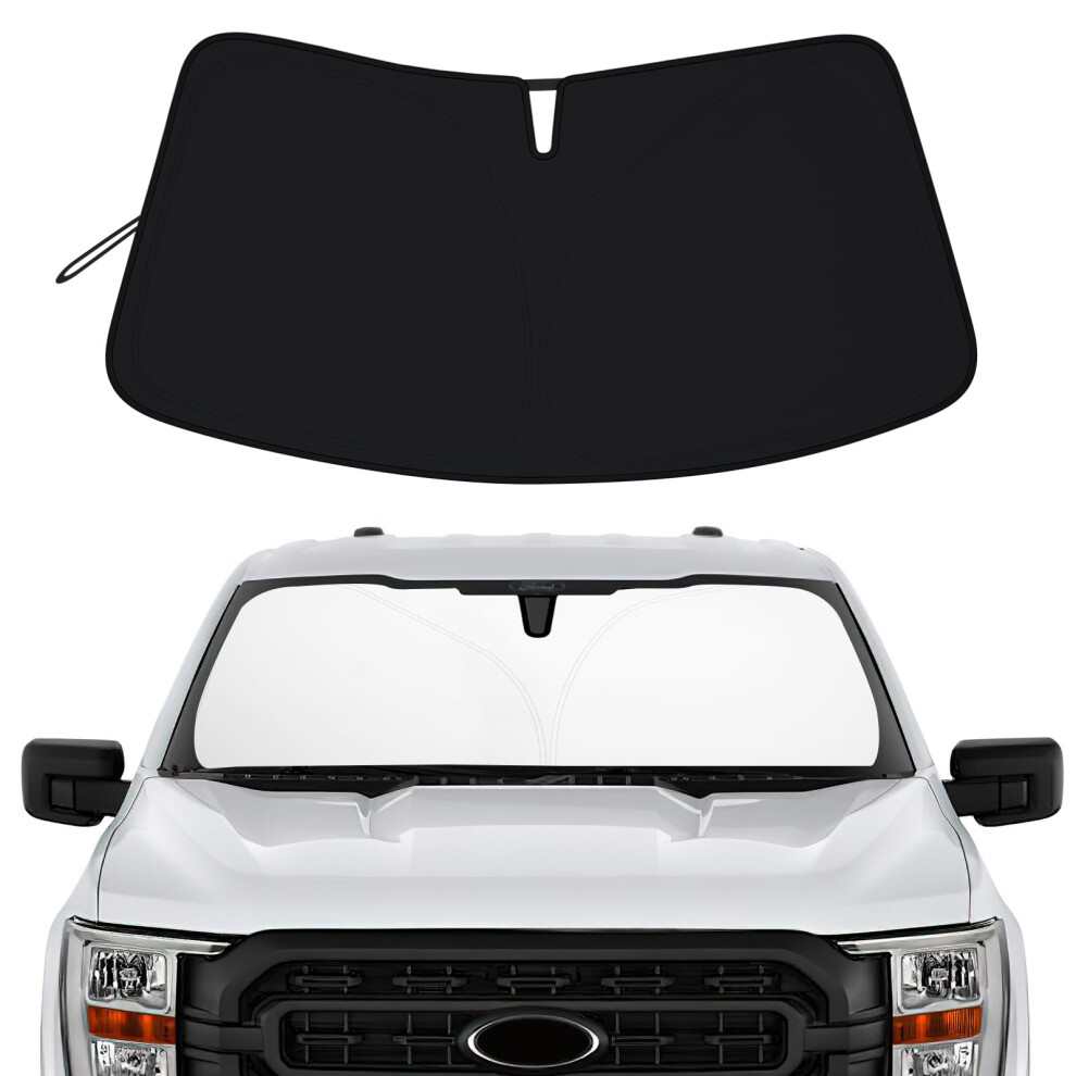Sun Shade For Ford F150 20212026 Custom Fit Windshield Sunshade Block Uv Heat Keep Cabin Cooler Foldable 9330225094784
