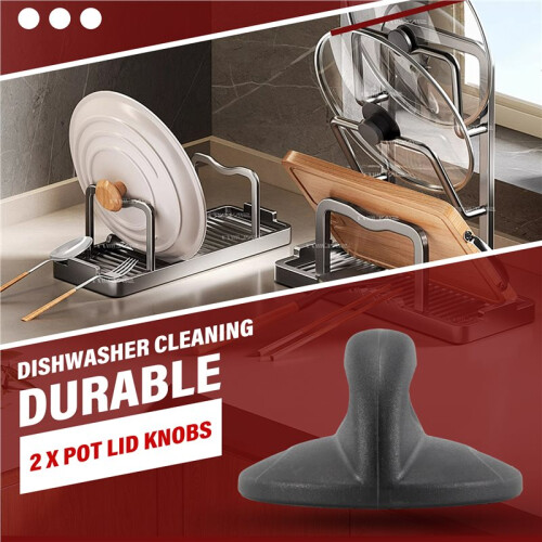 Universal Pot Lid Replacement Knobs, Heat Resistant Pan Lid Holding Handles (2 Pack), Small 2