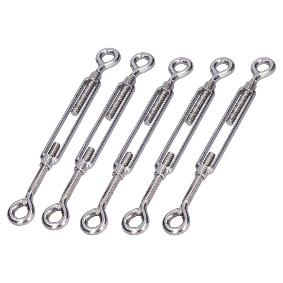 5Pcs Stainless Steel Turnbuckle Eye And Eye Wire Rope Tension M10, 300Kg 5011391417976