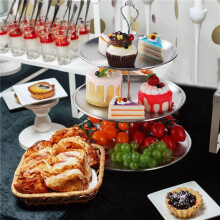 4X Tortenständer Aus Edelstahl, Gestufter Cupcake-Ständer, 3 Ebenen, Serviertablett, Platten, Tischaufsteller, Cupcake-Turm, Tortenplatten