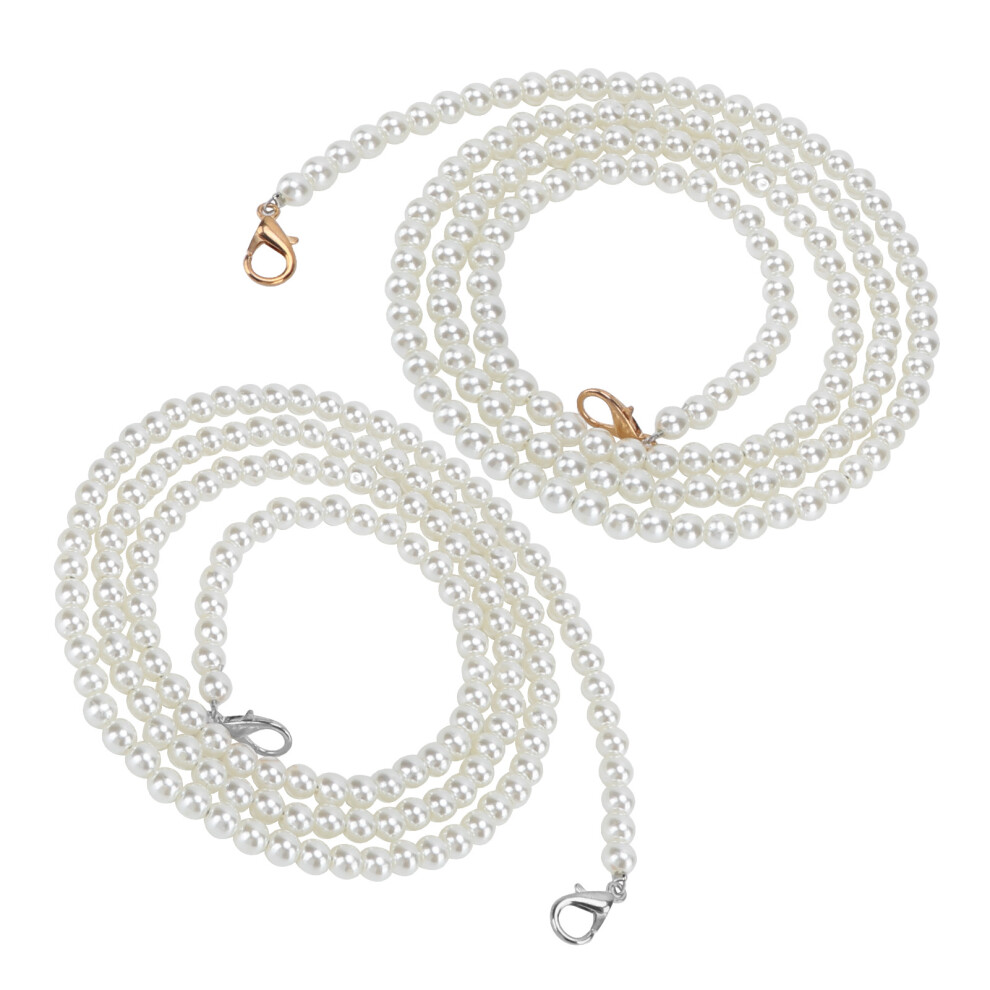 2Pcs Bag Strap 1M Replaceable Chain For Phones & Jewelry Silver/Golden 3171391418242