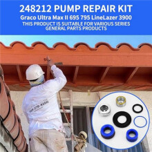 248212 Kit de Réparation de Pompe pour Pulvérisateur de Peinture GracoAirless Ultra Max II 695 795 LineLazer 3900 Aftermarket 4 Jeu