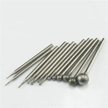 65 Pcs Shape Diamond Burr Diamond Mounted Grinding Burs Stone Carving Set with 3/32 Inch Mandrel for Rotary Tools