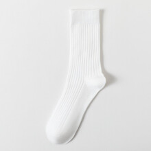 Cotton Striped Mid-Calf Socks Unisex 8 Pairs