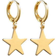 Smiley-Ohrringe aus Emaille mit Stern und Blitz