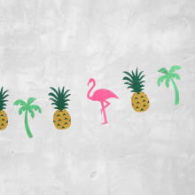 Hawaiian Luau Garland Flamingo Pineapple Banners for Summer Pool Birthday Party Decoration (Flamingo Pineapple Style)