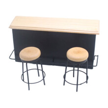 3 Pcs Dolls House Bar Pub Furniture Dollhouse Accessories Counter Model