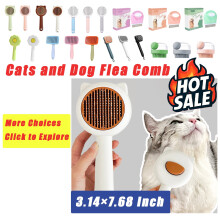 Pet Hair Comb for Dogs & Cats – Self-Cleaning, Stainless Steel Teeth, Removes Mats, Tangles & Loose Fur