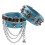 Schwarzes Armband aus PU-Leder mit Quaste 1