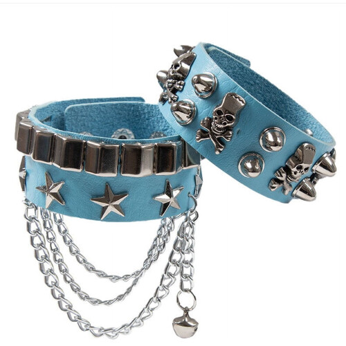 Schwarzes Armband aus PU-Leder mit Quaste