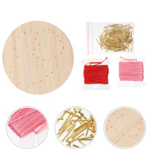 Wood 3D Wire Winding Heart Nail String Painting Craft Pack for Kids 2pcs Yarn Twine Rope Materials