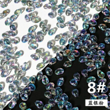 50pcs 8x6mm Teardrop Crystal Glass Pendants Loose Beads Lot for Jewelry Making-Clear Colorized