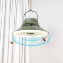 Ventilateur d'extérieur lumineux 8 26 x 6 69 pouces, chargement USB, 5000 mAh, idéal pour le camping, la maison ou la tente. 3 vitesses, couleurs