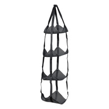 Mehrstufiger, vertikaler Wandorganizer für Basketball/Plüschtiere – 4-stöckiges schwarzes Regal für Zuhause, Garage, Schlafzimmer, Wohnzimmer,
