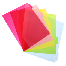 Pasta FRCOLOR5Pcs com divisórias, bolsos e abas plásticas.