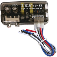 Car Audio Converter with Delay & Adjustable HF-LF Control, Compatible with Auto Amp/Subwoofer