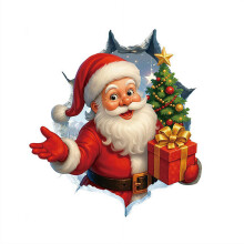 1pc Christmas Santa Wall Stickers PVC Waterproof Sticker Door Window Wall Decals DIY Peel Sticker Home Living Room Decor