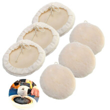 6 stk. 5 tommer/6 tommer biluld motorhjelm poleringshjul pude buffer polering polermaskine