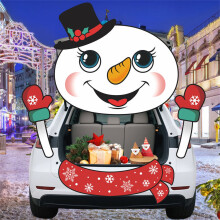 Christmas Car Trunk Sticker, Holiday Party Decoration, Waterproof Vinyl Sticker for Garage Door, Wall Art, Festive Event Decor