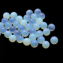 50pcs Natural & Synthetic Stone Beads Undrilled Smooth Nole Loose Beads 10~11mm-Opalite