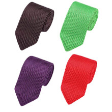 4 stk. herreslips ensfarget strikket heklet 7 cm slips til bryllupsfest, forretningsformelt slips
