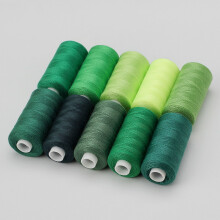 1 sæt 10 ruller polyester402 sytråd til manuel og mekanisk brug, 400 yards, gør-det-selv