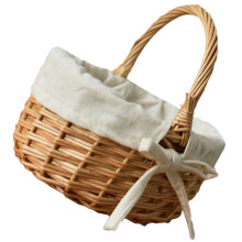 Picknickkorb mit Henkel, handgeflochtener Weidenkorb, Eierkorb, Süßigkeitenkorb für Partys, Blumen