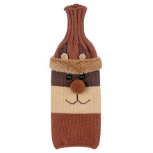 Capa de Natal para Garrafa de Vinho em Fibra Acrílica Vermelha (1 peça)