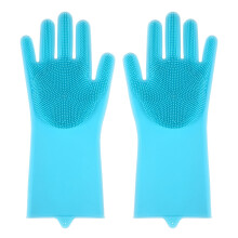 Silicone Dishwashing Gloves for Efficient Kitchen Cleaning and Reusable Household Supplies