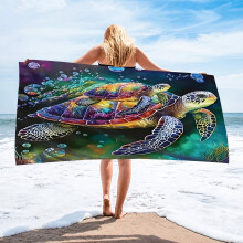 55.1"x27.5" Ultra Microfiber Printed Beach Towel,Quick Dry Travel Camping Beach Accessories Vacation Essential Gift /2/4 PCS