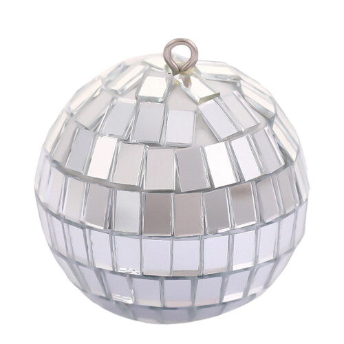 Silver Mirror Disco Ball Ornament 4 cm