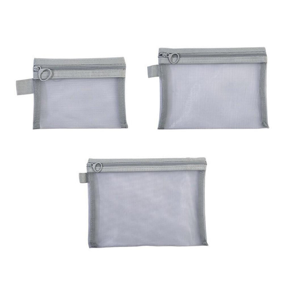 Mesh Clear Cosmetic Bags Makeup Bag Portable Travel Toiletry Organizer Case a a