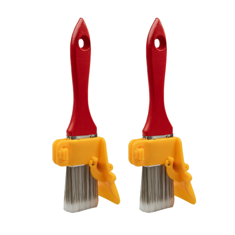 2 Pcs Trimming Tool,Edging Color Separation Paint Brush Handheld Paint Edger Tool Ideal For Indoor And Outdoor Use On Walls And Ceilings(Yellow) 9448483433761