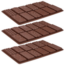 3pcs 12-Cavity Break-Apart Food-Grade Silicone Chocolate Molds, Non-Stick & Heat-Resistant, Compatible with DIY Baking