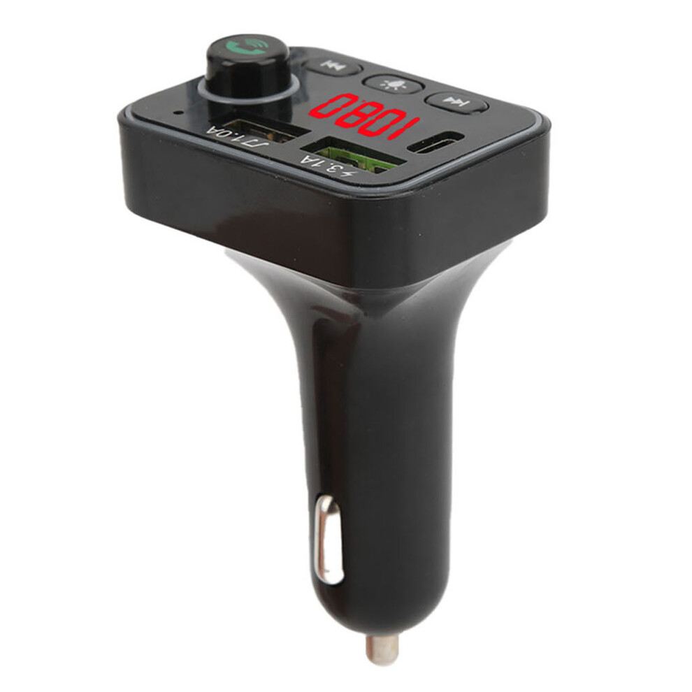 Bluetooth 5.0 Fm Transmitter 64G Mp3 Player Voice Charger With Colorful S Light 7891391420514
