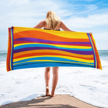 55.1"x27.5" Ultra Microfiber Printed Beach Towel,Quick Dry Travel Camping Beach Accessories Vacation Essential Gift /2/4 PCS